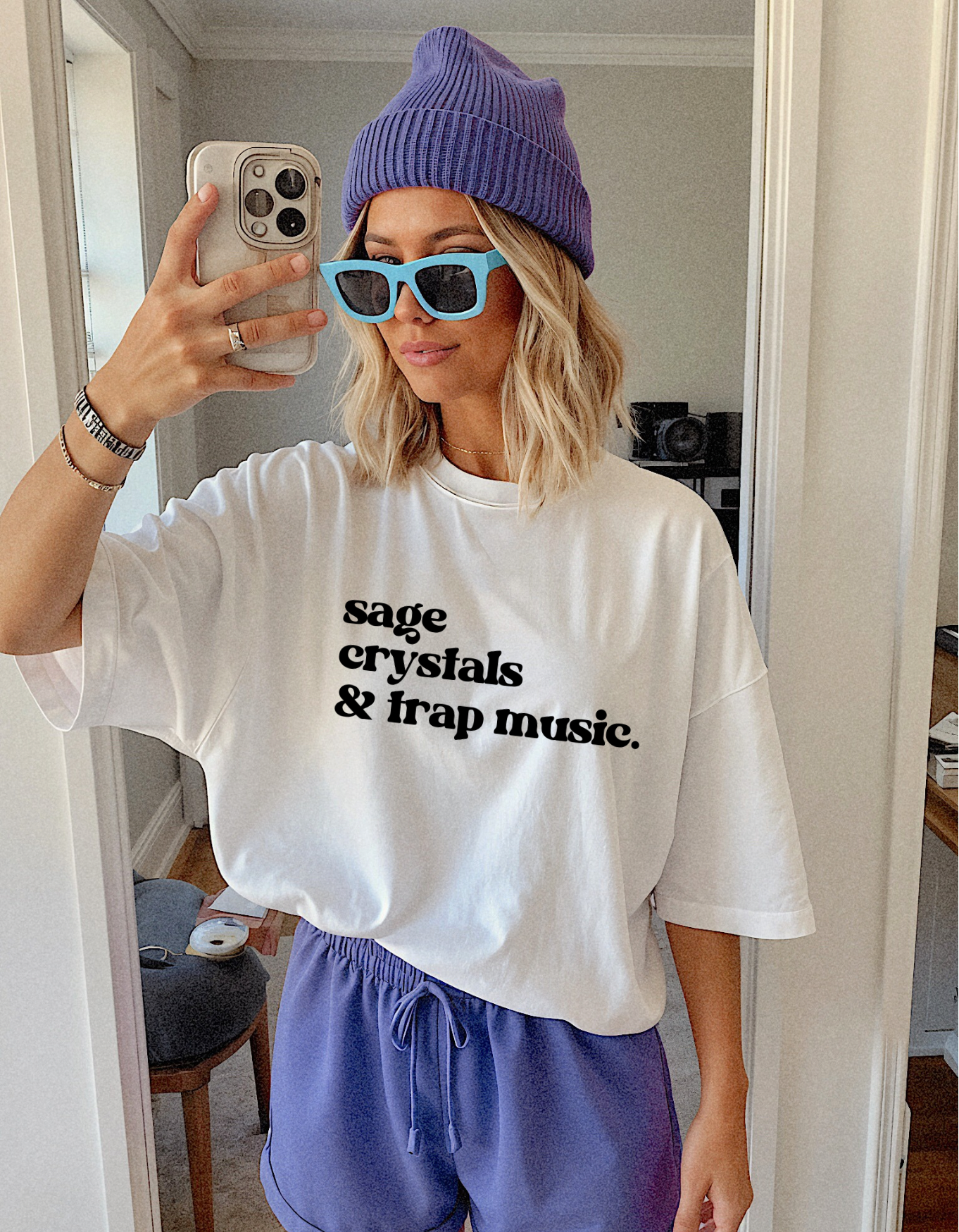 Sage Crystals & Trap Music Tee