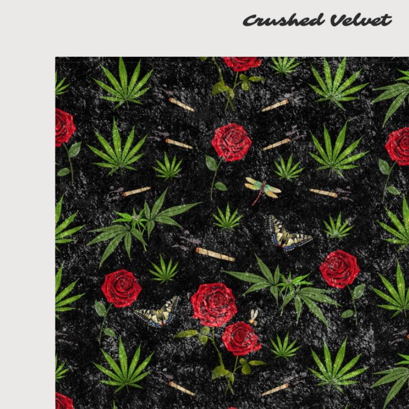 Blunts & Roses Crushed Velvet Blanket