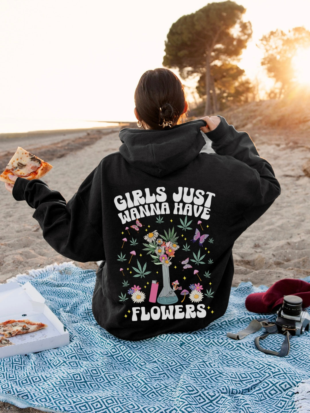 Girls Just Wanna Have Flowers Hoodie