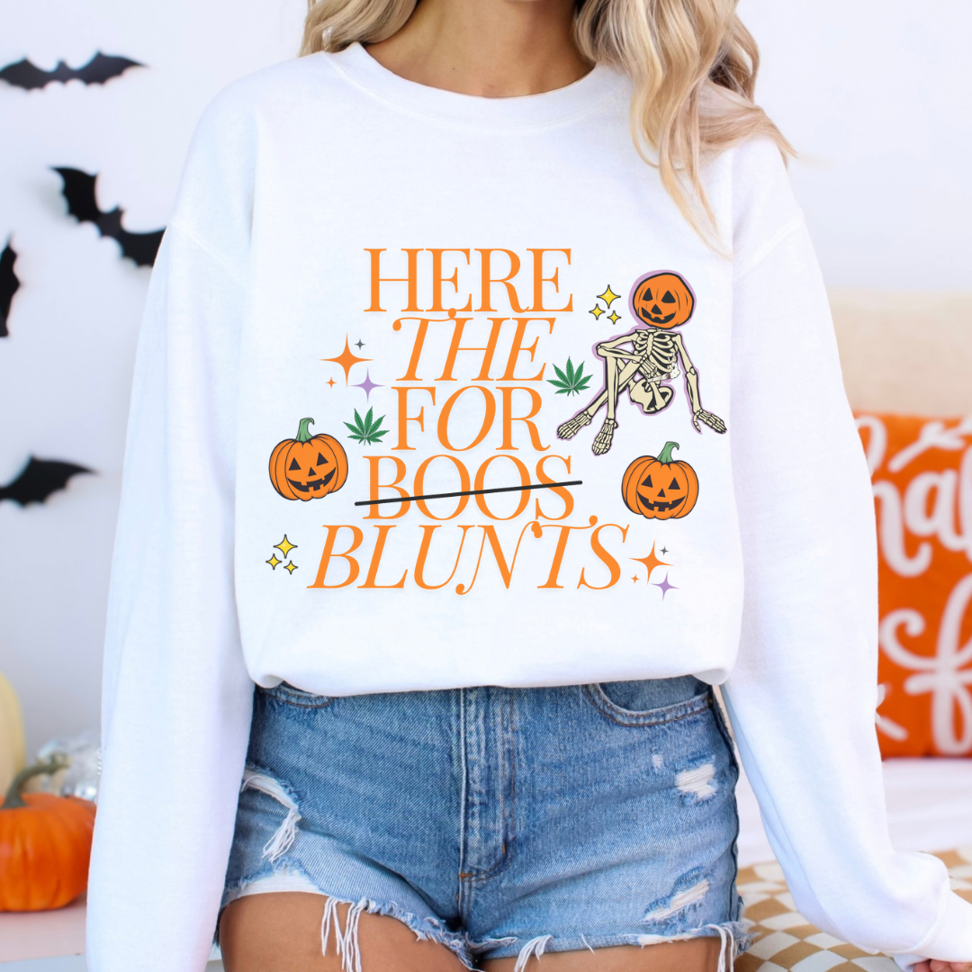 Here For The Blunts Unisex Crewneck Sweatshirt