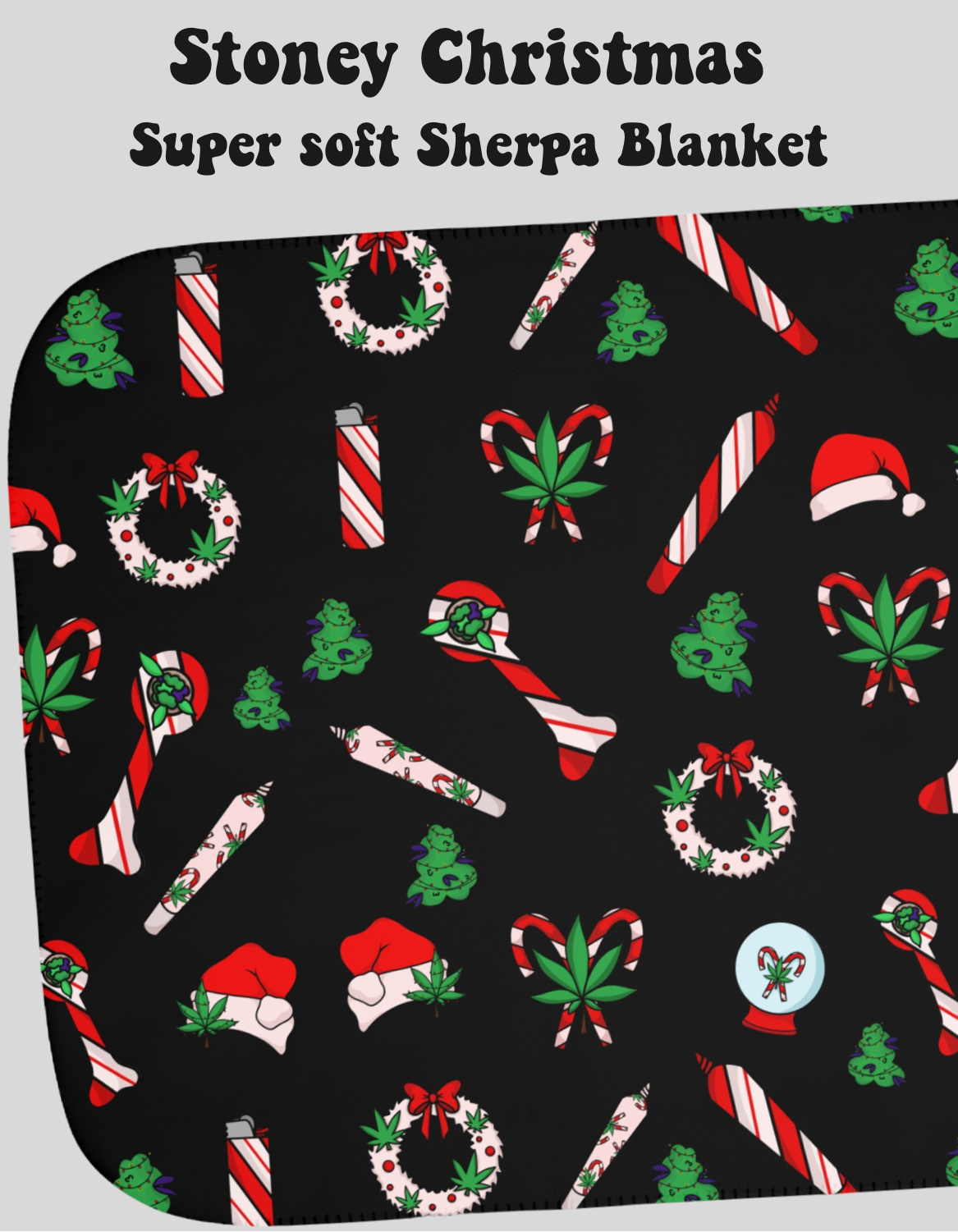 Stoney Christmas Sherpa Blanket