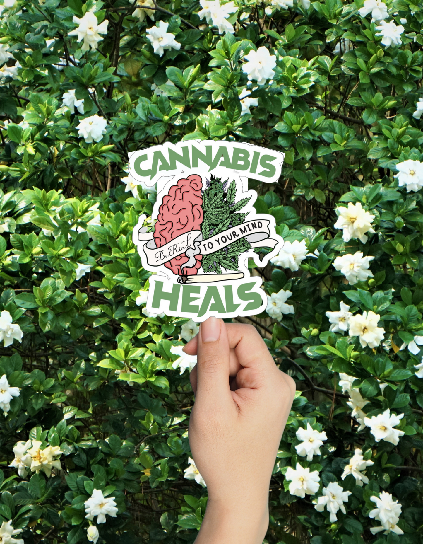 Cannabis Heals of Die-Cut Stickers