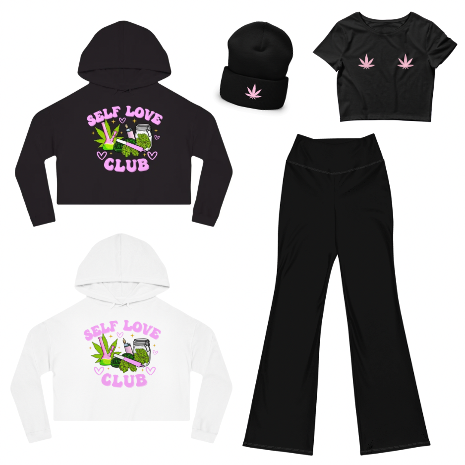 Self Care Club Crop Hoodie