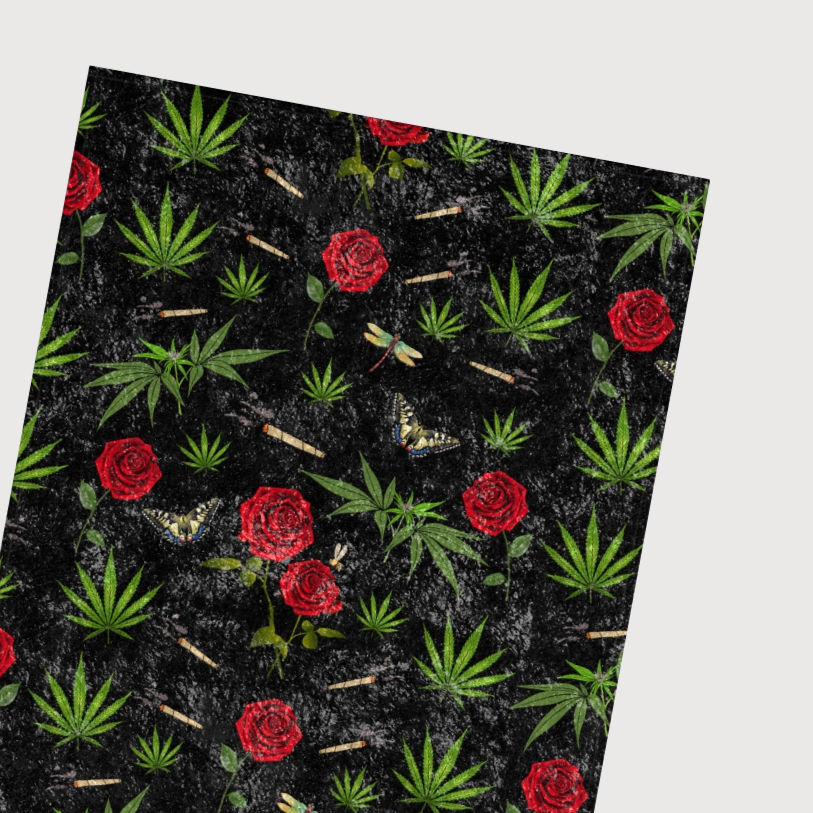 Blunts & Roses Crushed Velvet Blanket