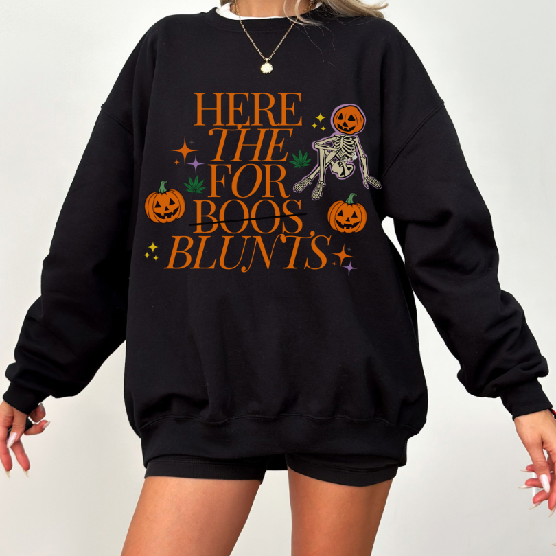 Here For The Blunts Unisex Crewneck Sweatshirt