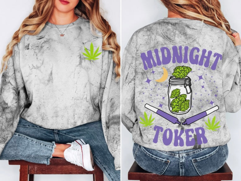 Midnight Toker Color Blast Crewneck Sweatshirt