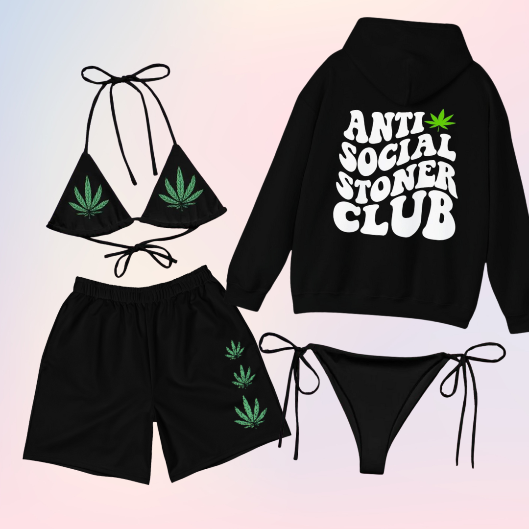 Weed Fan Leaf UNISEX Athletic Long Shorts