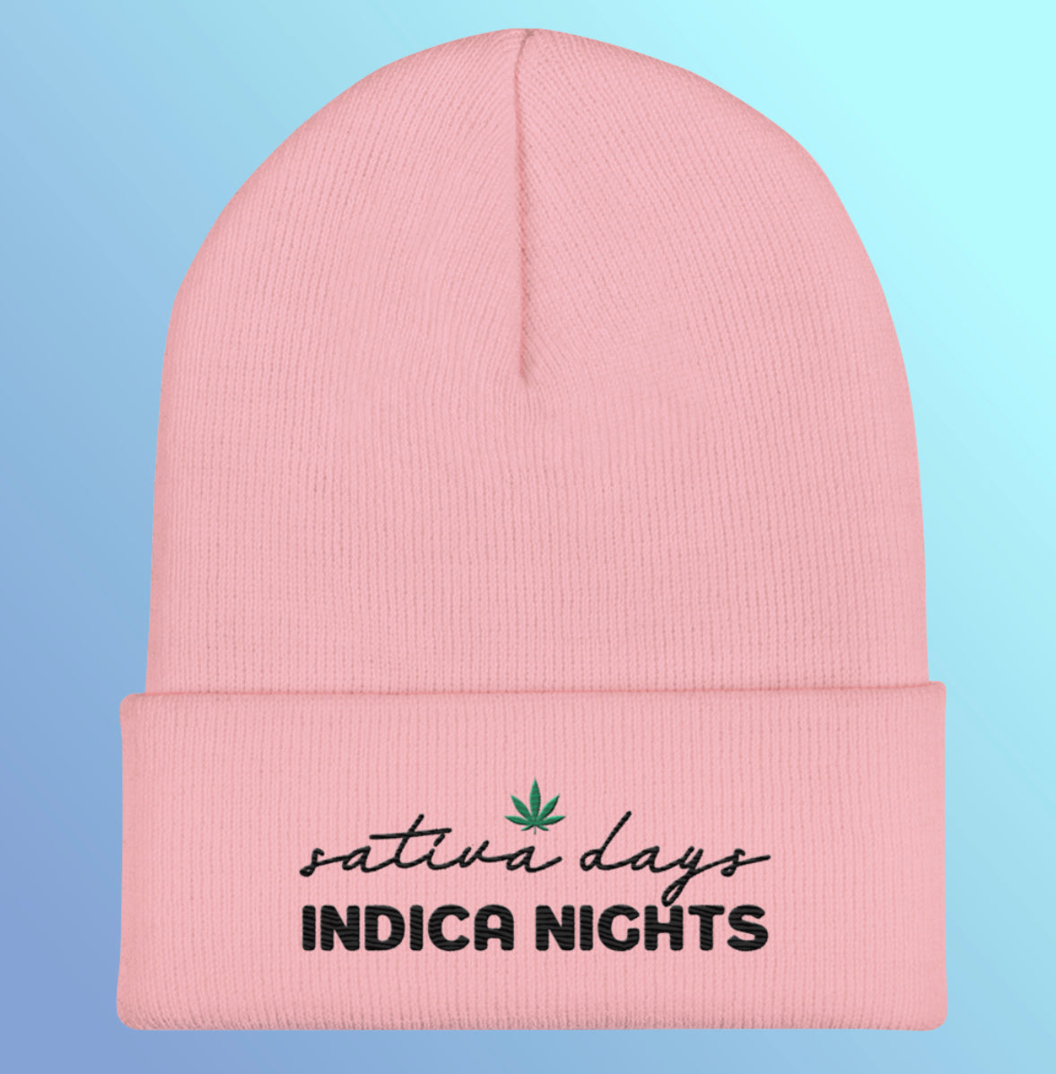 Sativa Days Indica Nights Cuffed Beanie