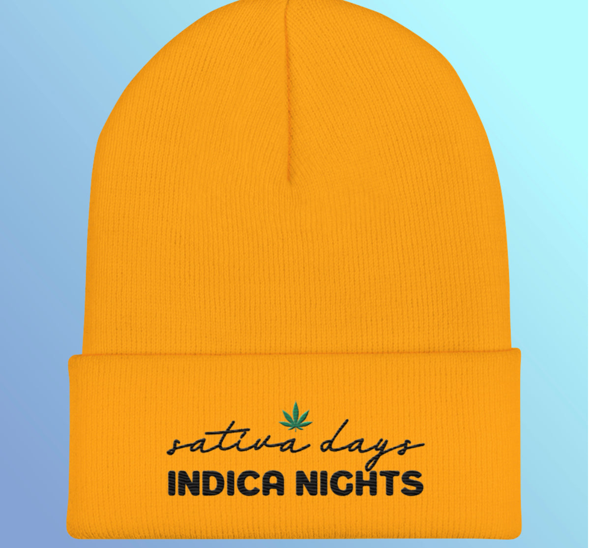 Sativa Days Indica Nights Cuffed Beanie