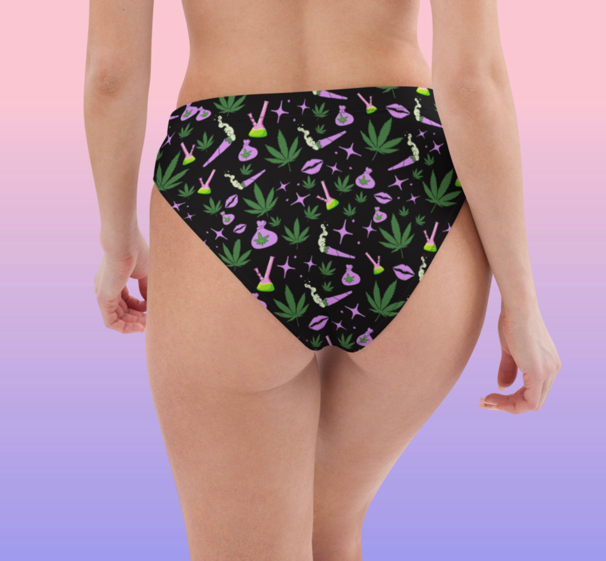 Stoner Babe Bikini Bottom(High Waisted)