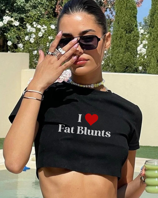I Heart Fat Blunts Crop Top