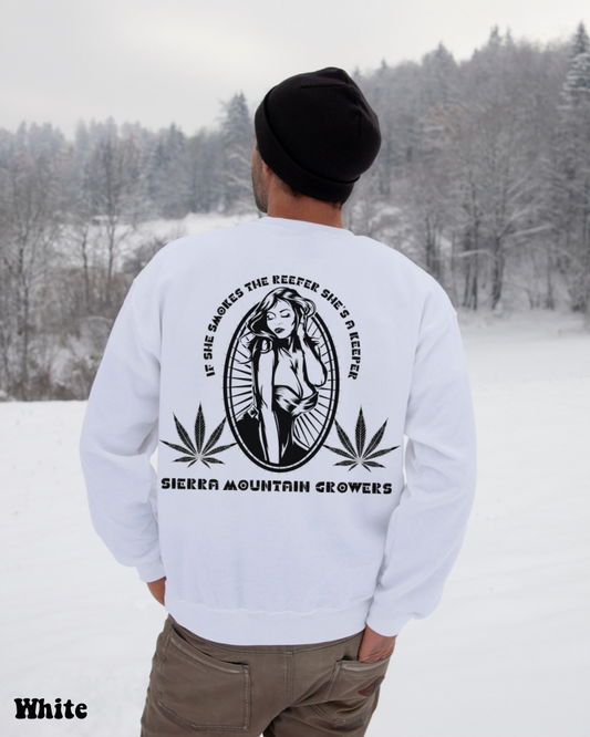 If She Smokes The Reefer Crewneck Sweatshirt(Unisex)