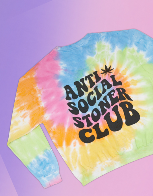 Anti Social Stoner Tie-Dye Sweatshirt(Unisex)