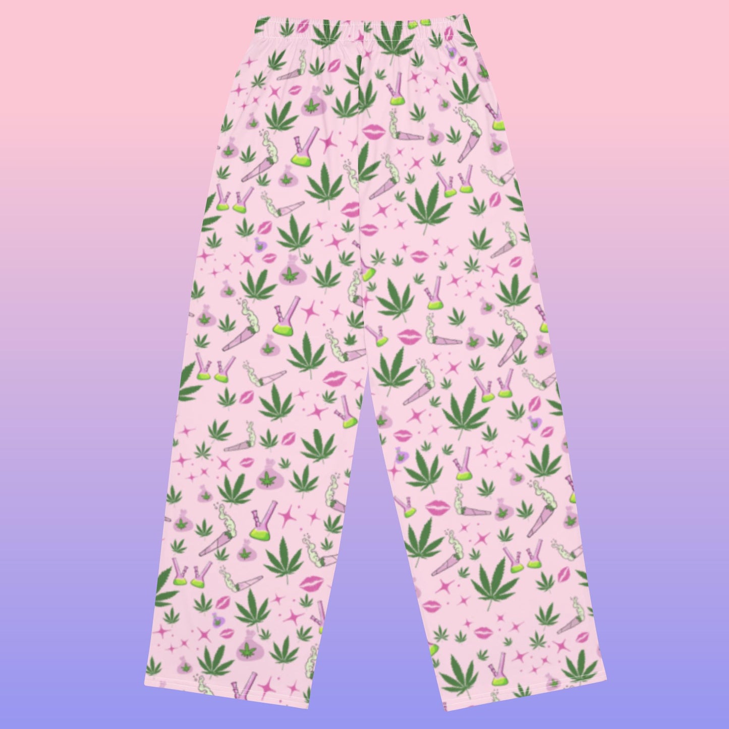 Stoner Babe  Wide Leg Pants (High Waisted)