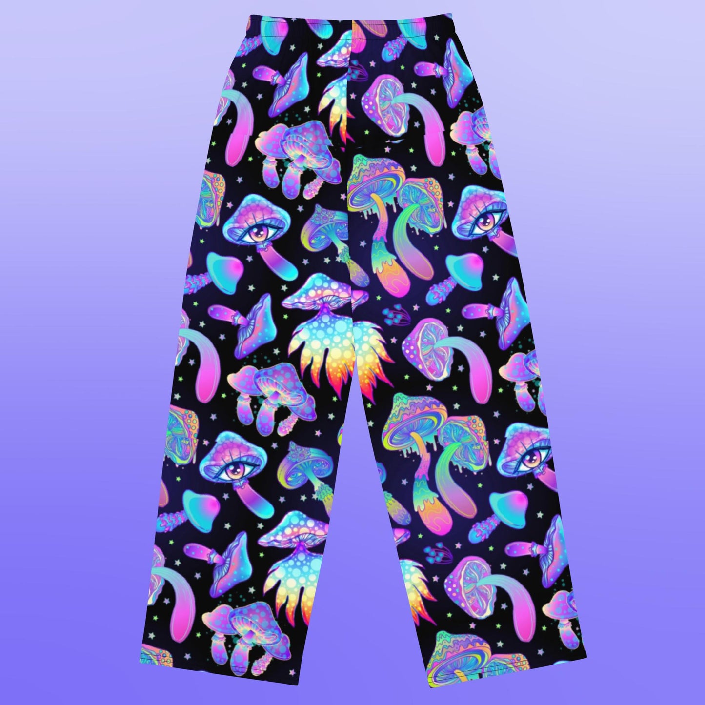 Psychedelic Mushroom Wide Leg Pants (High Waisted)