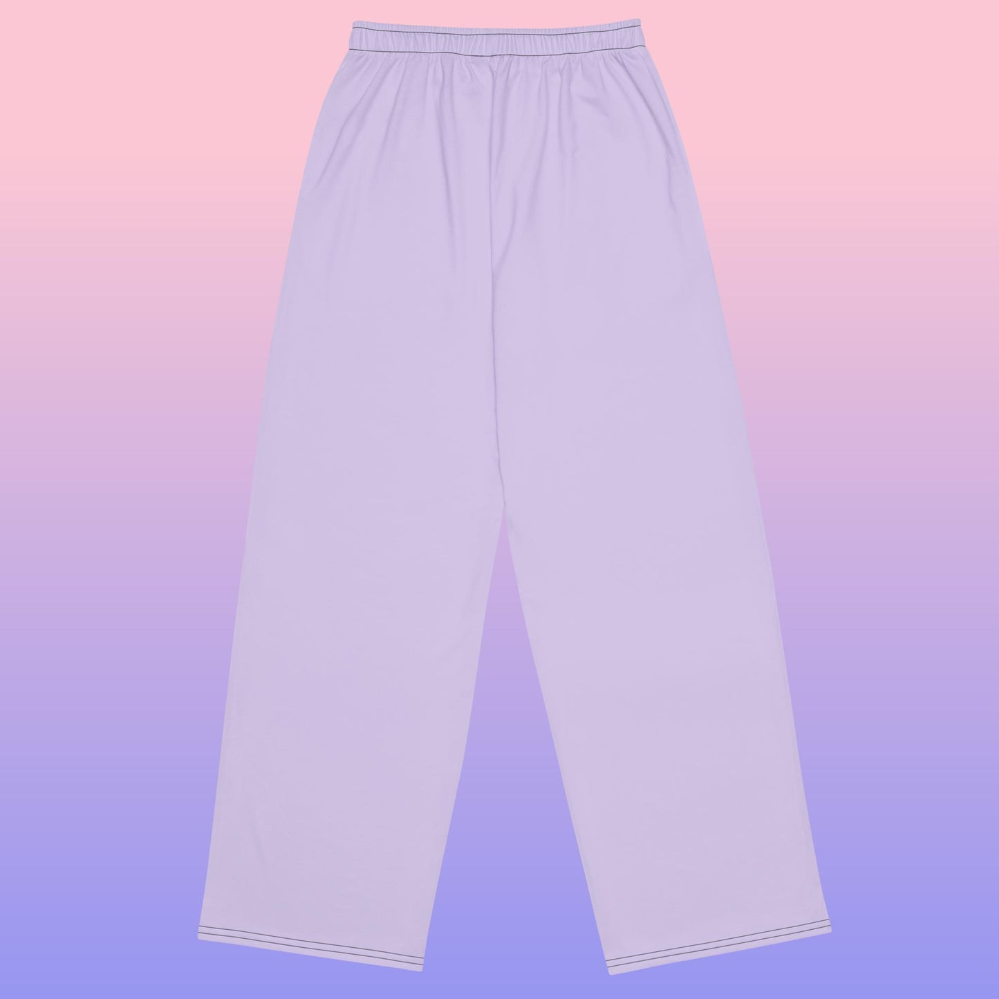 Lavender Weed Leaf Wide Leg Pants(High Waisted)