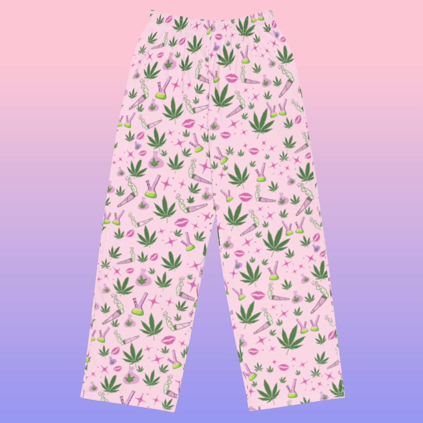 Stoner Babe  Wide Leg Pants (High Waisted)