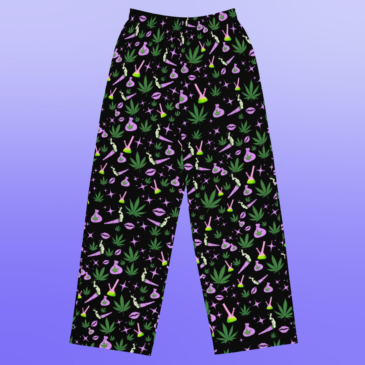 Stoner Babe Wide Leg Pants (High Waisted)